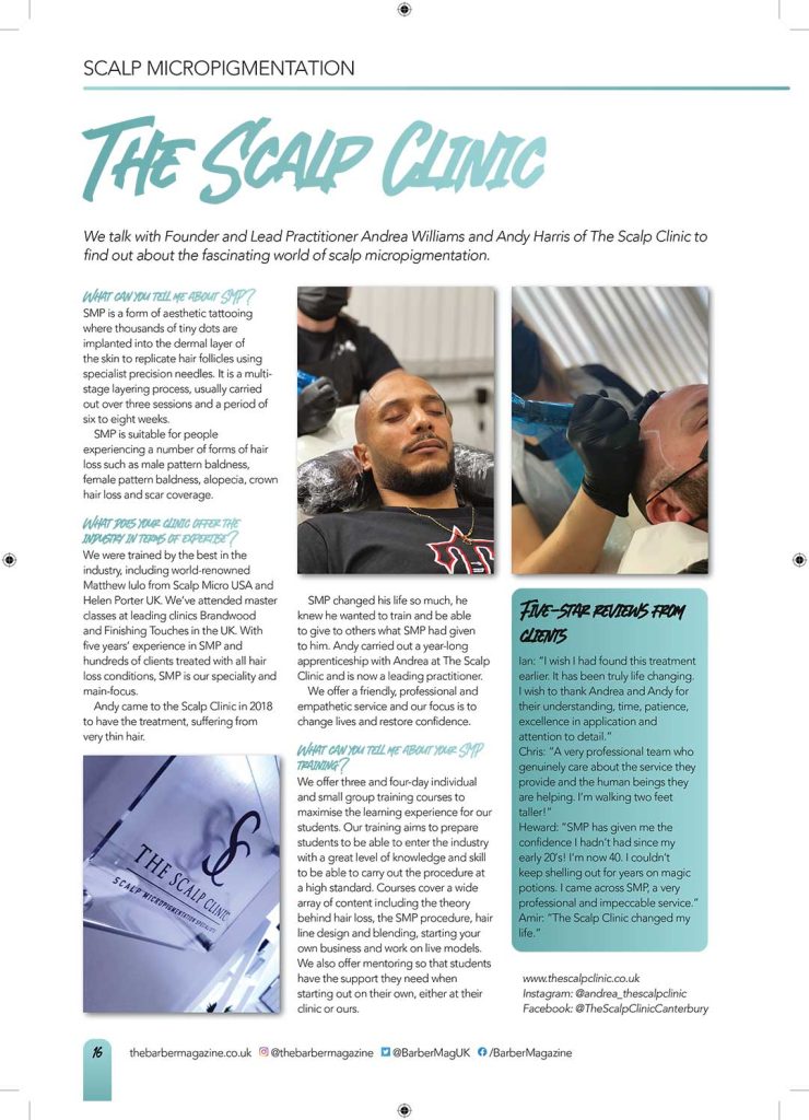 The Scalp Clinic Barber Magazine